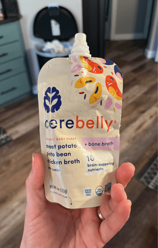 Cerebelly Sweet Potato Pinto Bean Chicken Broth Organic Baby Puree
