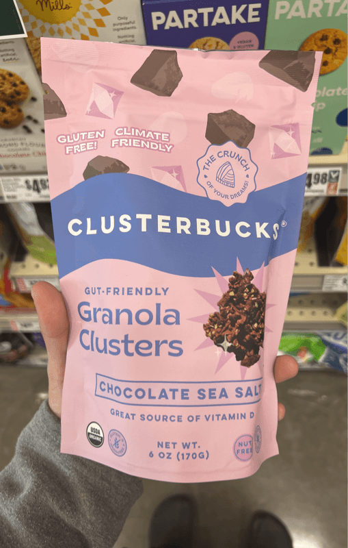 Clusterbucks Gut-Friendly Granola Clusters Chocolate Sea Salt