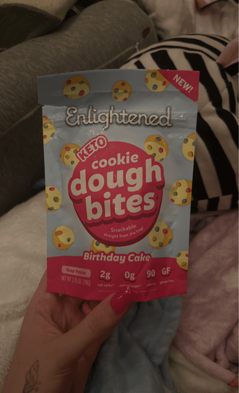 Enlightened Keto Cookie Dough Bites Birthday Cake