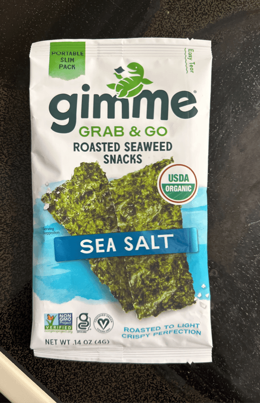 Gimme Grab & Go Roasted Seaweed Snacks Sea Salt