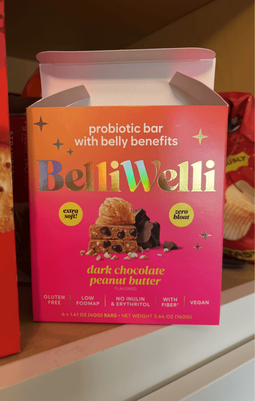 Belliwelli Dark Chocolate Peanut Butter Probiotic Bars