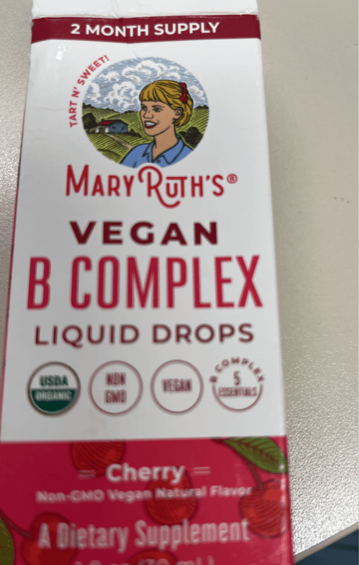 Mary Ruth'S Vegan B Complex Liquid Drops Cherry Dietary Supplement