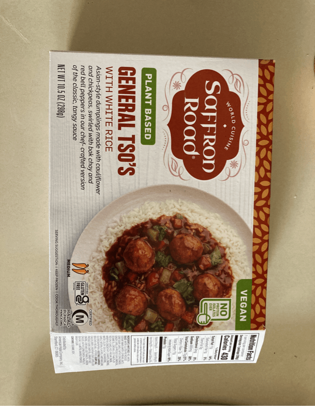 Saffron Road Plant Based General Tso'S With White Rice