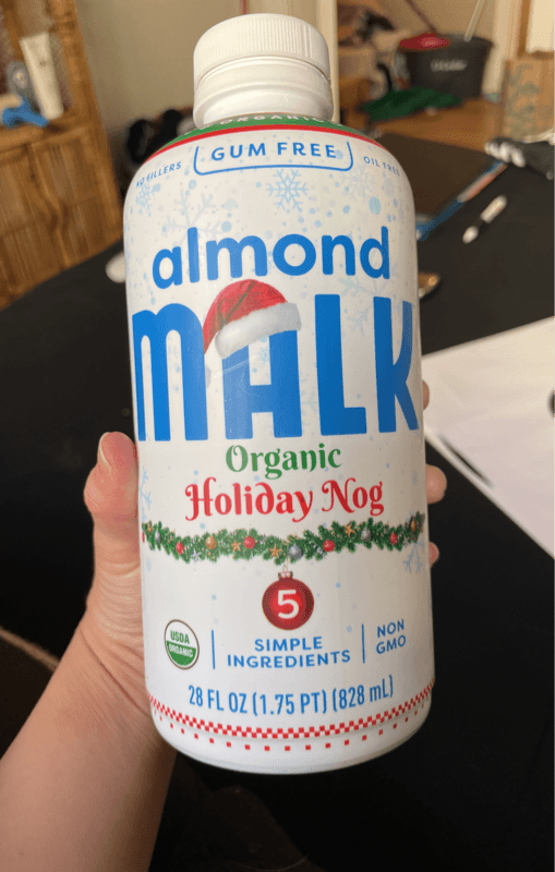 Malk Organic Almond Holiday Nog