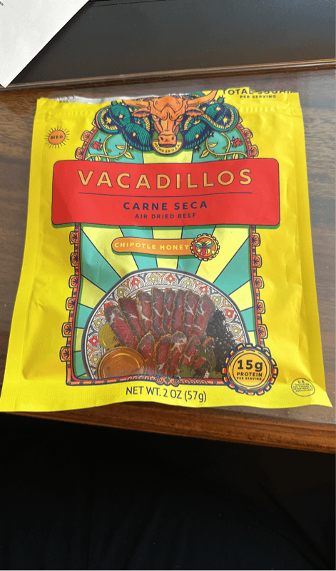 Vacadillos Carne Seca Air Dried Beef Chipotle Honey