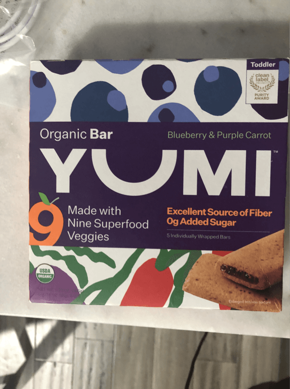 Yumi Blueberry & Purple Carrot Organic Bar