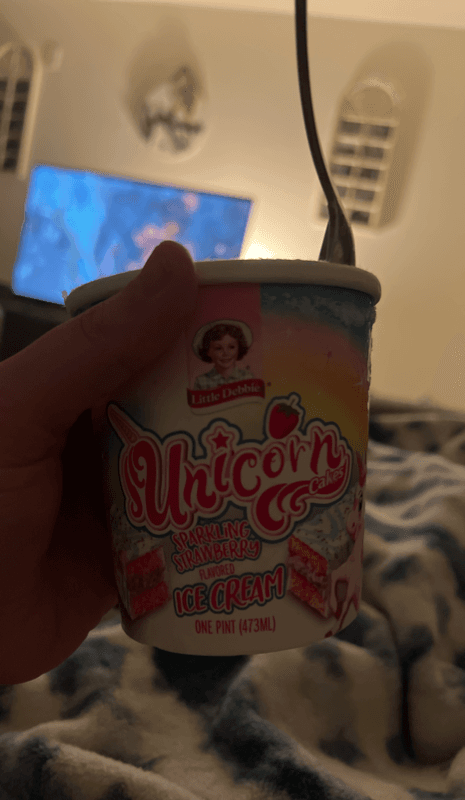 Little Debbie Unicorn Cakes Sparkling Strawberry Flavored Ice Cream