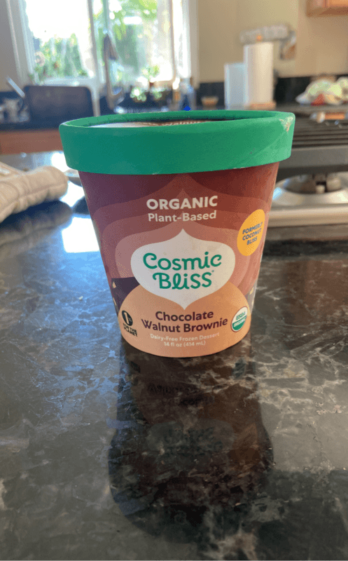 Cosmic Bliss Organic Plant-Based Chocolate Walnut Brownie Dairy-Free  Dessert