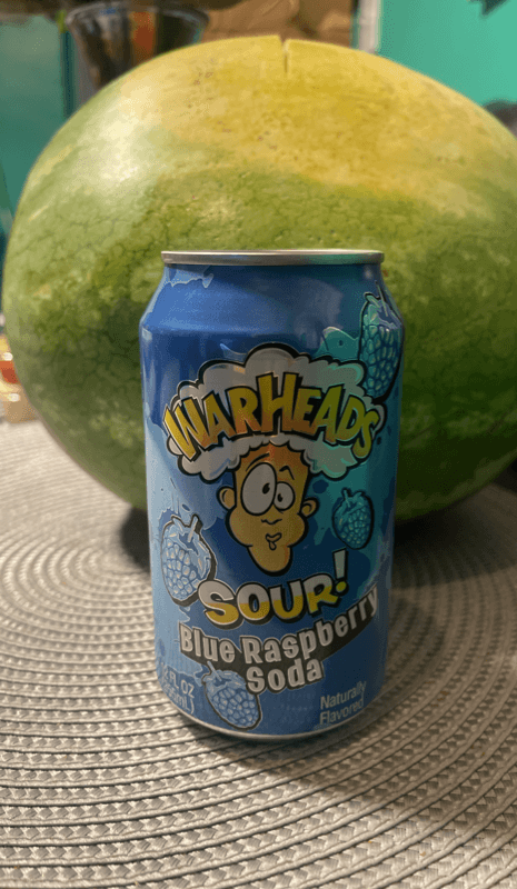 Warheads Sour Blue Raspberry Soda