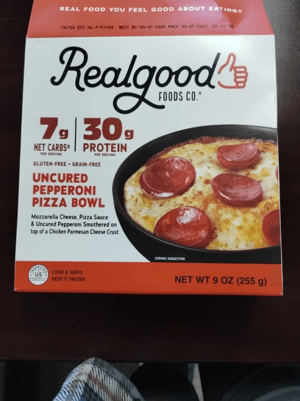 Real Good Foods Co. Uncured Pepperoni Pizza Bowl