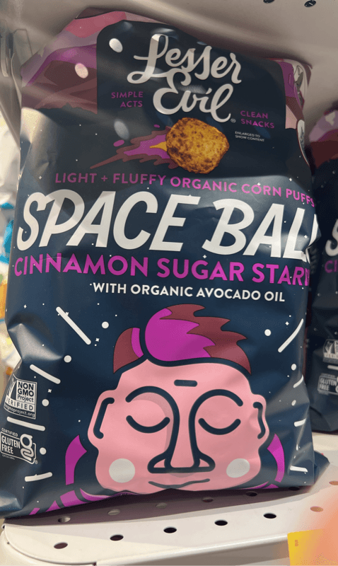 Lesser Evil Cinnamon Sugar Stardust Space Balls
