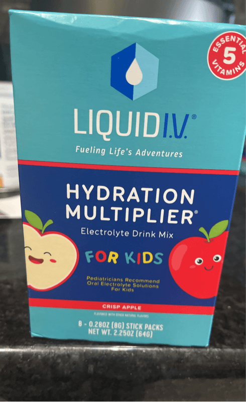 Liquid I.V. Hydration Multiplier Electrolyte Drink Mix For Kids Crisp Apple