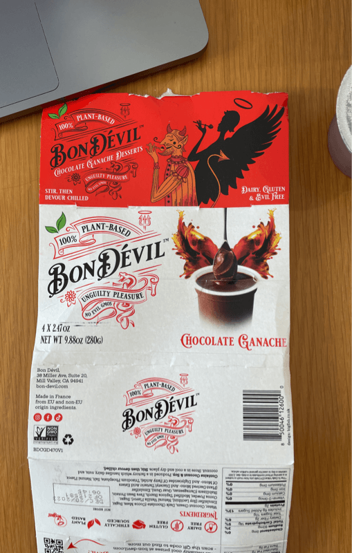 Bon Devil 100% Plant-Based Chocolate Ganache