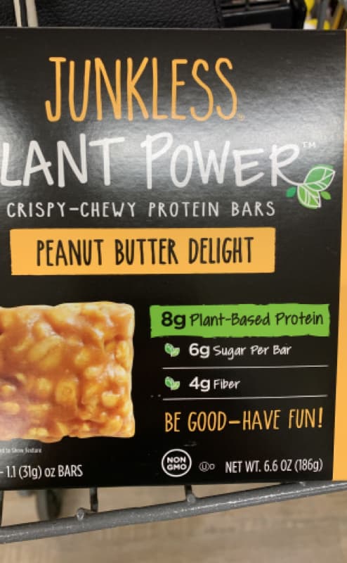 Junkless Plant Power Peanut Butter Delight Protein Bars