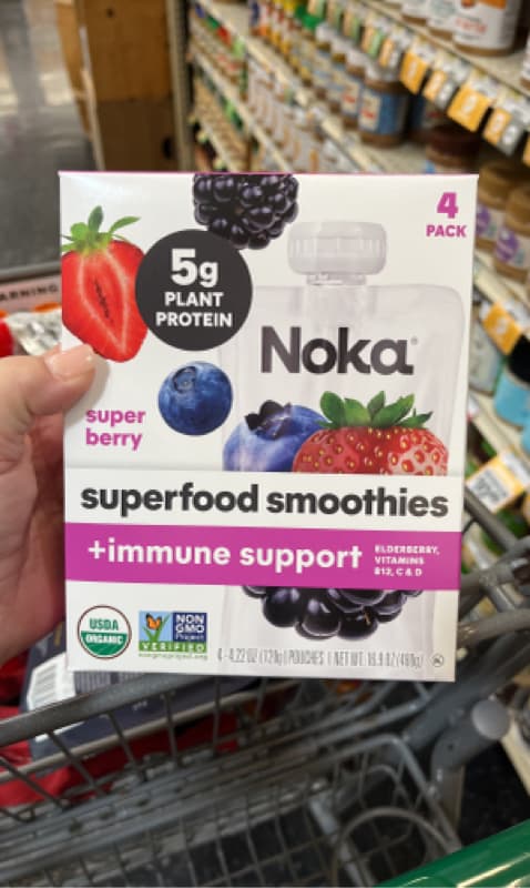 Noka Super Berry Superfood Smoothies + Immune Support Pouches