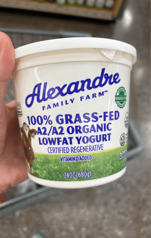 Alexandre Family Farm 100% Grass-Fed A2/A2 Organic Lowfat Yogurt