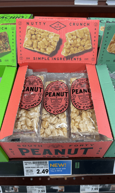 South Forty Snacks Nut Bar Peanut + Touch Of Honey