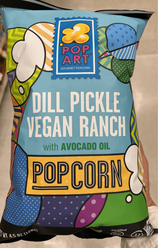 Pop Art Gourmet Dill Pickle Vegan Ranch With Avocado Oil Popcorn