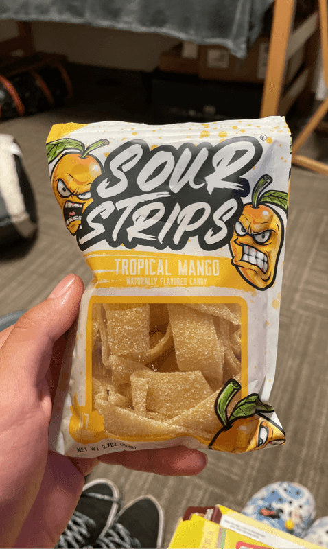 Sour Strips Tropical Mango Flavor