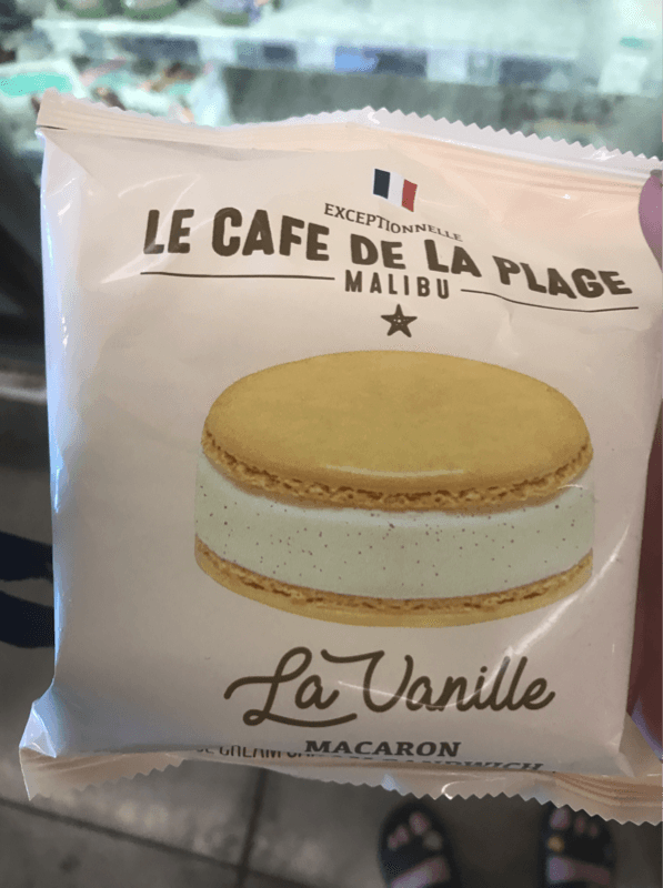 Le Cafe De La Plage Malibu La Vanille Macaron Ice Cream Sandwich