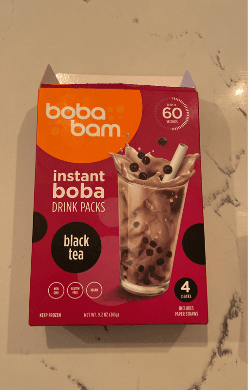 Bobabam Instant Boba Drink Packs Black Tea