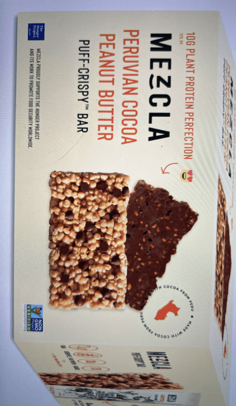 Mezcla Peruvian Cocoa Peanut Butter Puff-Crispy Bar