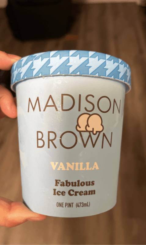 Madison Brown Vanilla Fabulous Ice Cream