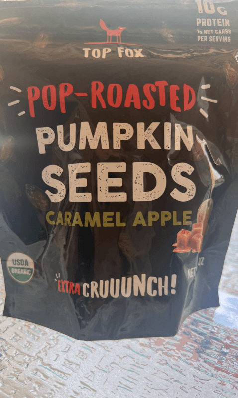 Top Fox Snacks Pop-Roasted Pumpkin Seeds Caramel Apple