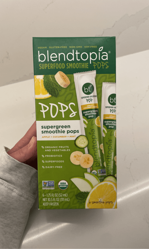 Blendtopia Supergreen Smoothie Pops Apple + Cucumber + Mint