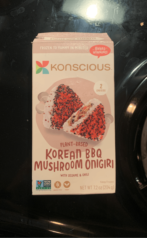 Konscious Plant-Based Korean Bbq Mushroom Onigiri With Sesame & Chili