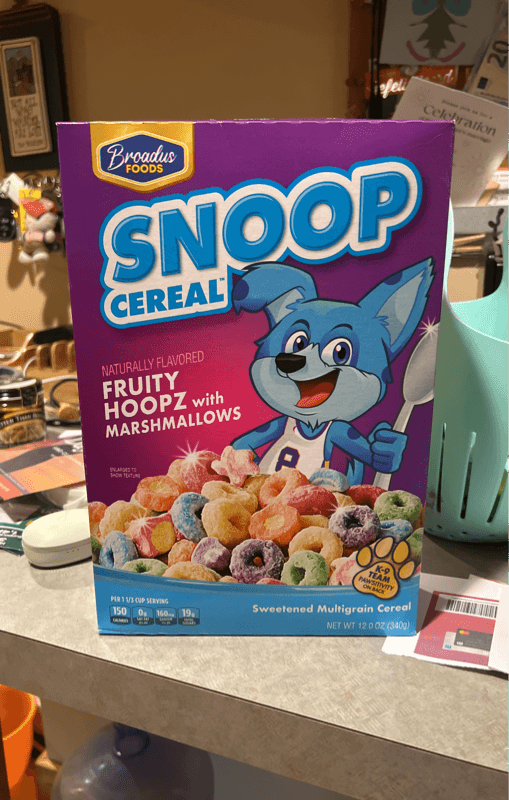 Broadus Foods Snoop Cereal Fruity Hoopz With Marshmallows Sweetened Multigrain Cereal
