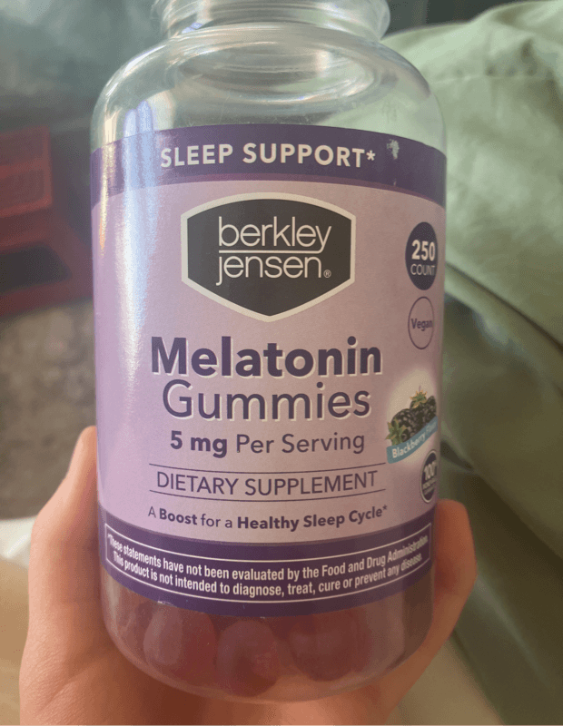Berkley Jensen Sleep Support Melatonin Gummies Blackberry Flavor