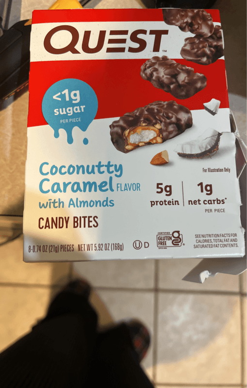 Quest Coconutty Caramel Flavor With Almonds Candy Bites