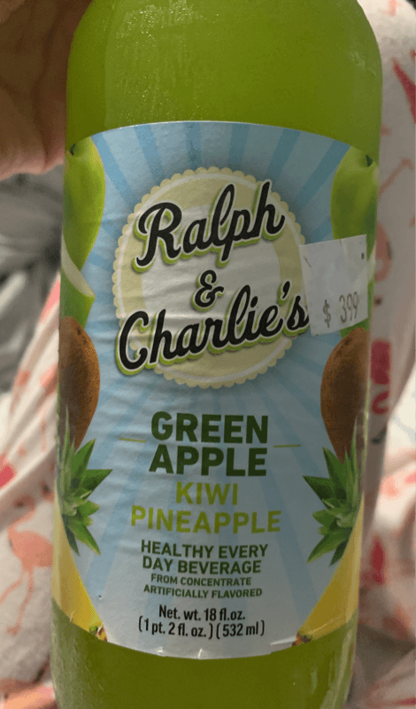 Ralph & Charlie'S Green Apple Kiwi Pineapple Healthy Everyday Beverage
