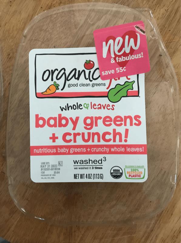 Organic Girl Baby Greens + Crunch! Whole Leaves