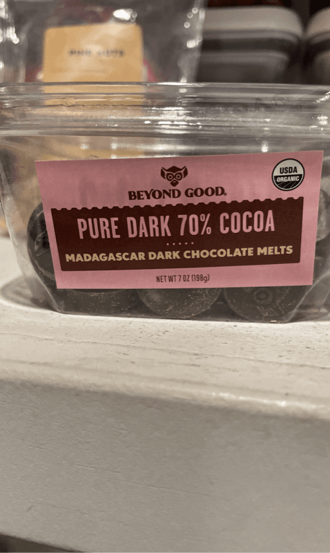 Beyond Good Pure Dark 70% Cocoa Madagascar Dark Chocolate Melts