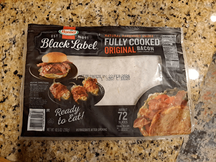 Hormel Black Label Natural Hardwood Smoke Fully Cooked Original Bacon