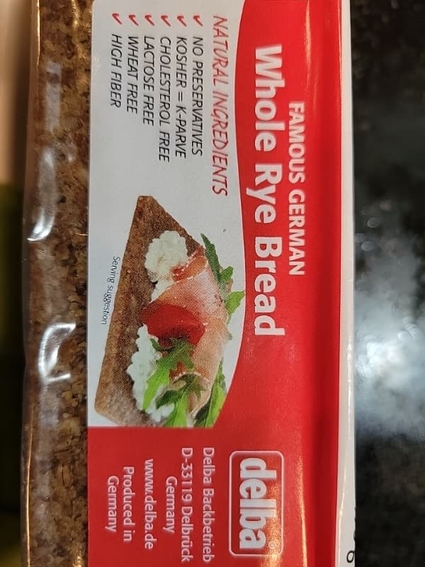 Delba Whole Rye Bread