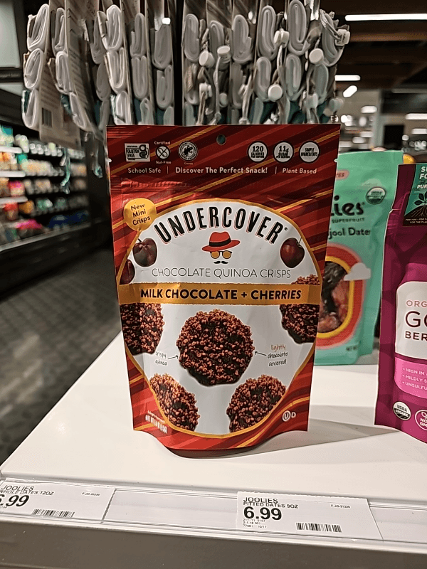 Undercover Chocolate Quinoa Crisps Milk Chocolate + Cherries