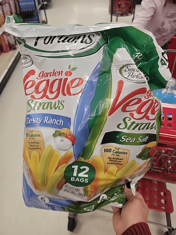 Portions Garden Veggie Straws Potato And Vegetable Snack Variety Pack: Zesty Ranch And Sea Salt Flavors
