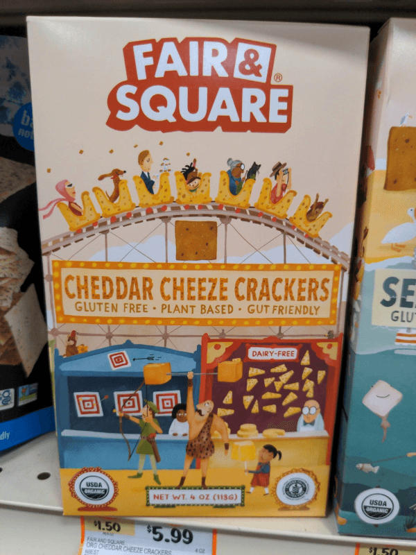 Fair & Square Cheddar Cheeze Crackers