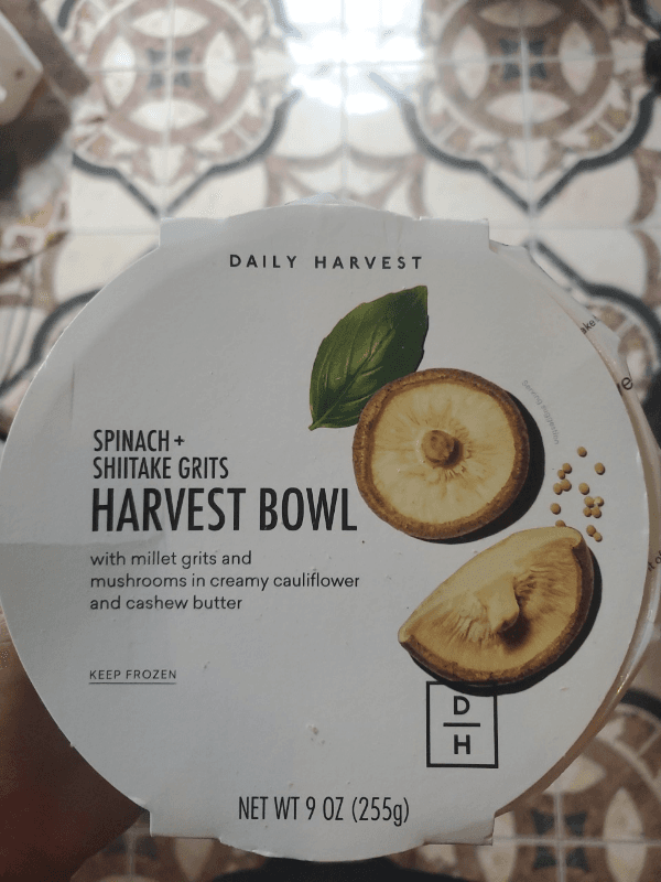 Daily Harvest Spinach + Shiitake Grits Harvest Bowl