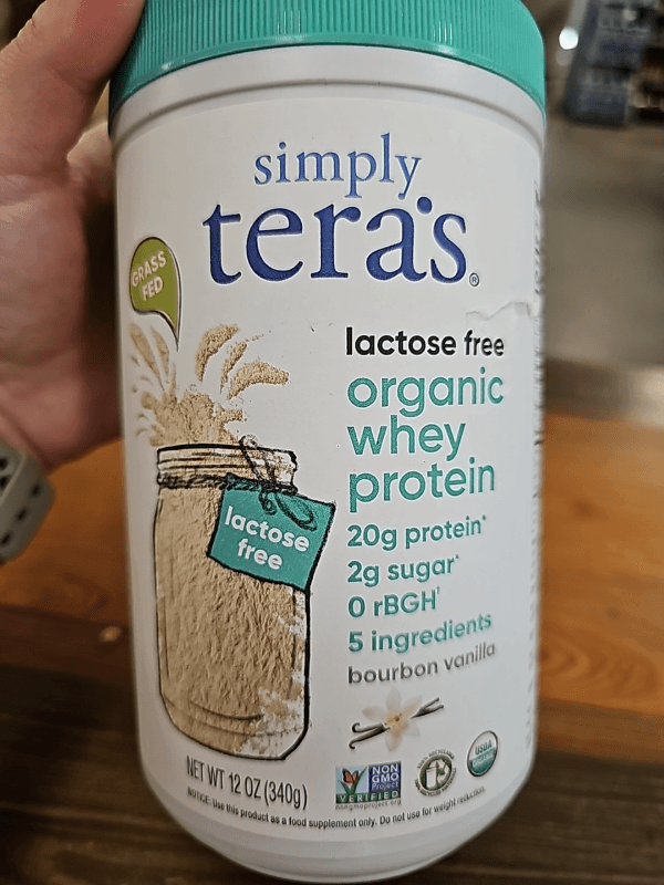 Simply Tera'S Lactose Free Organic Whey Protein Bourbon Vanilla