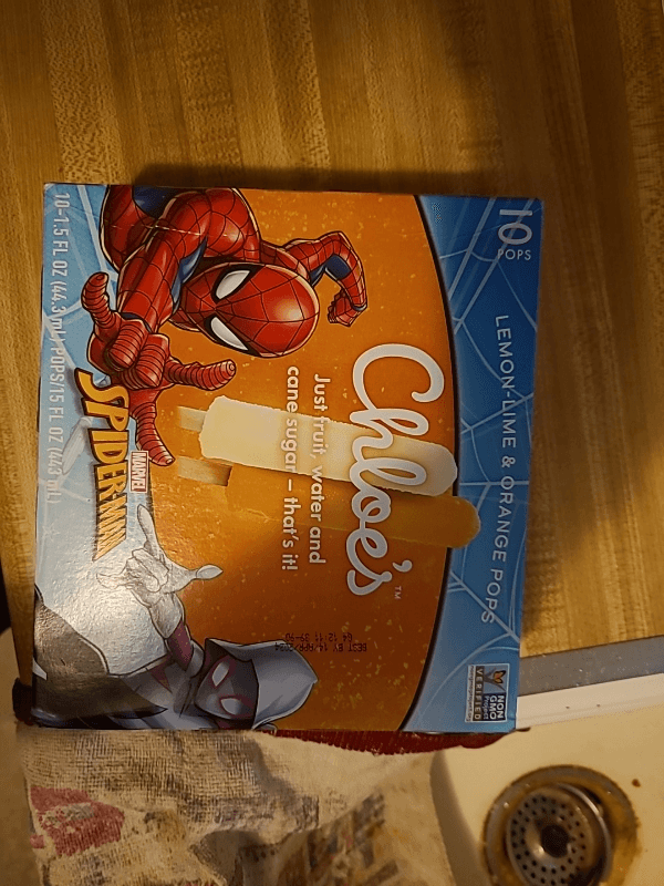 Chloe'S Marvel Spider-Man Lemon-Lime & Orange Pops