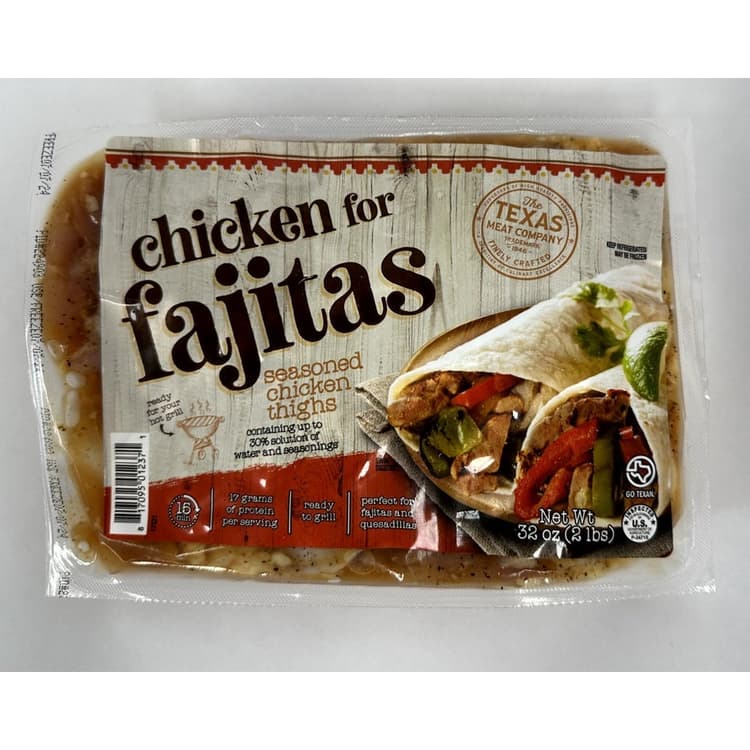 Texas Meat Packers Fresh Chicken Fajita Seasoned Thighs