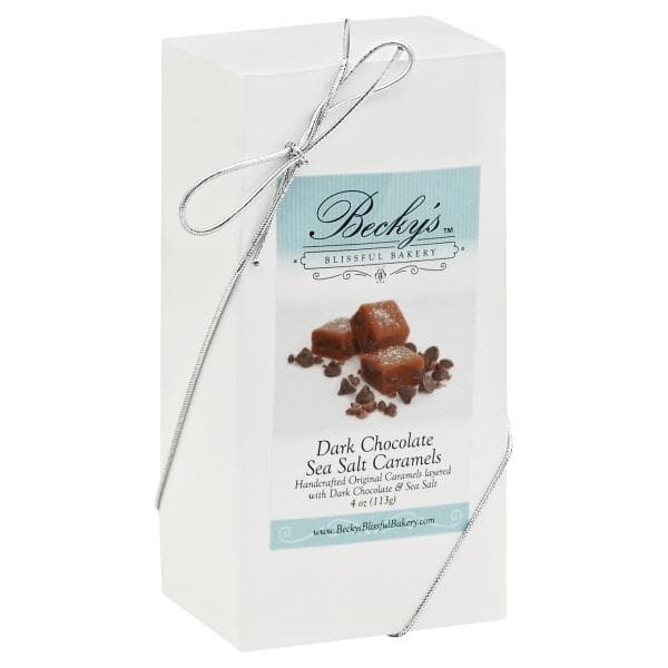 Beckys Blissful Bakery Caramels, Sea Salt, Dark Chocolate