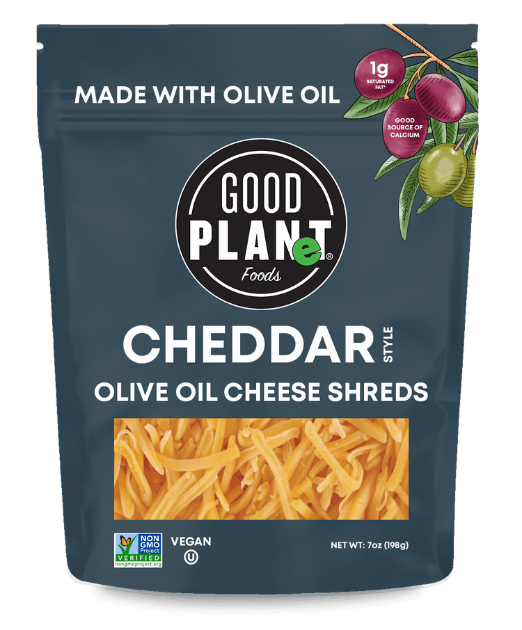 Good Planet Foods Cheddar Olive Oil Cheese Shreds