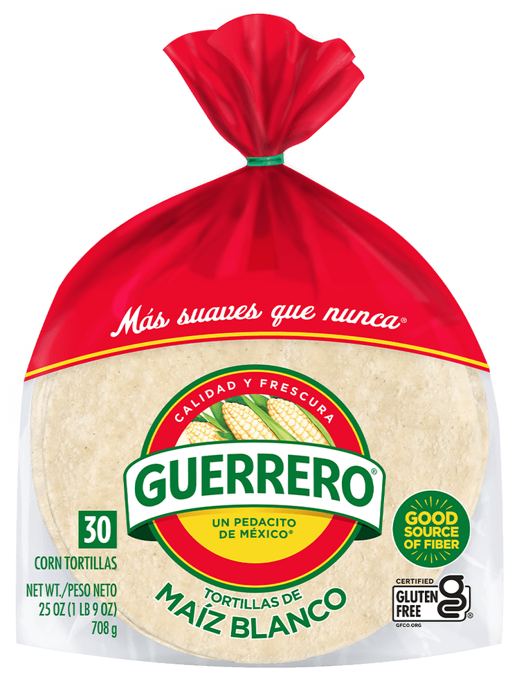 Guerrero Tortillas Corn White Maiz Blanco Bag