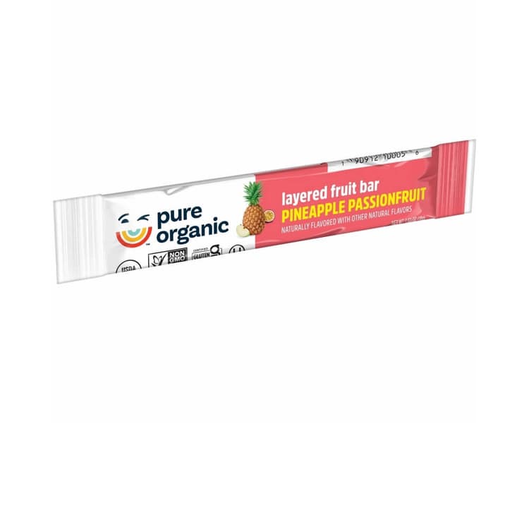 Pure Organic Layered Fruit Bar Pineapple Passionfruit