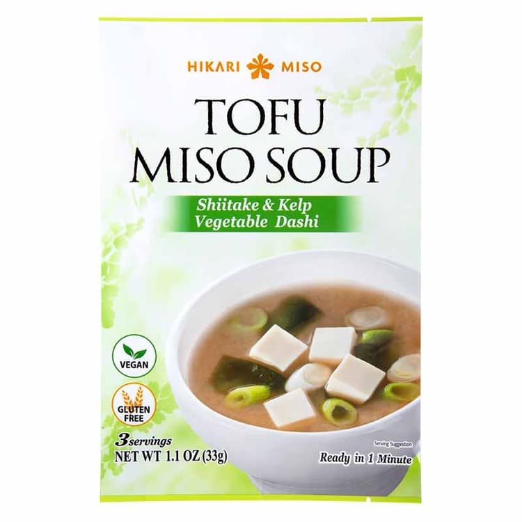 Hikari Miso Tofu Miso Soup Shiitake & Kelp Vegetable Dashi
